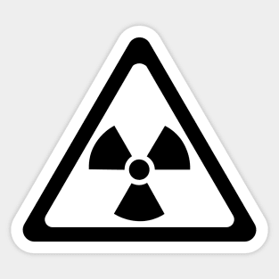 Radioactive Symbol Warning Sign - Triangular Sticker